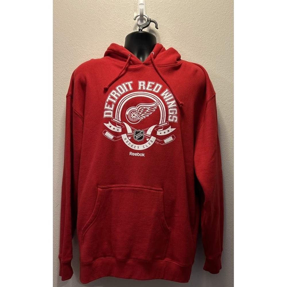 Detroit Red Wings Hockey Club Reebok Hoodie‎ Size XL NHL